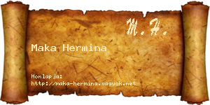 Maka Hermina névjegykártya